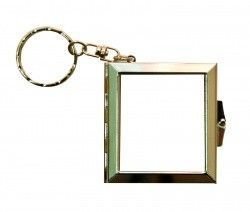 Зеркальце брелок для ключей, квадратное СМ-005