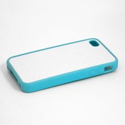 Чехол для Iphone 4/4S,для сублимации резиновый (синий)